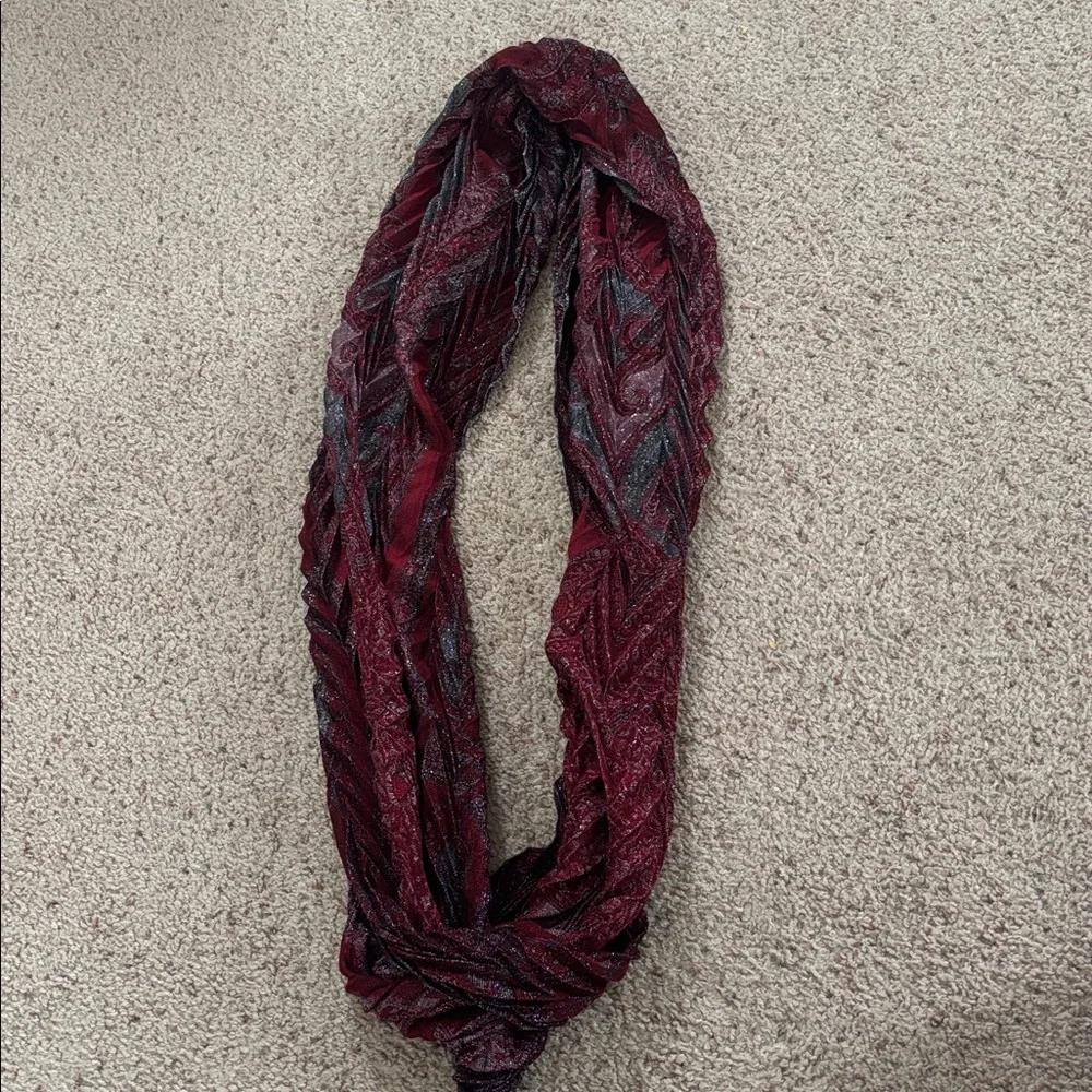 Target Red and Grey Infinity Sparkle Scarf